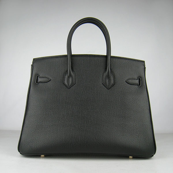High Quality Fake Hermes Birkin 35CM Togo Leather Bag Black 6089